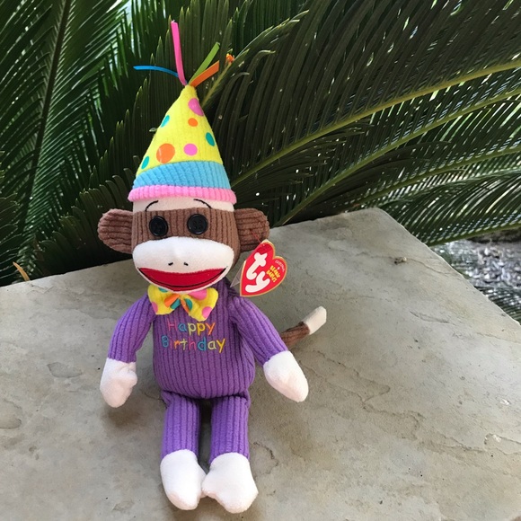 happy birthday sock monkey
